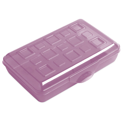 Sterilite Translucent Plastic Pencil Case School Supply Storage Box, (24 Pack)
