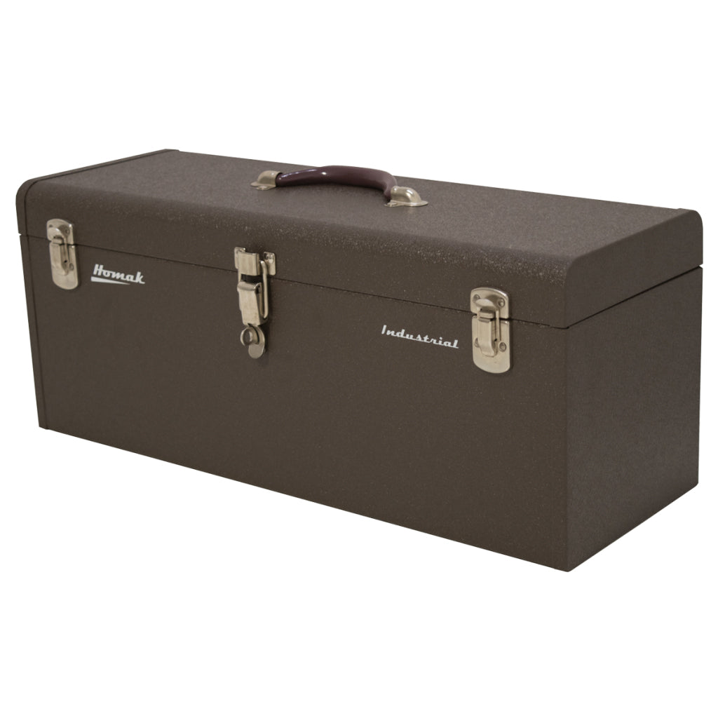 Homak 24 Inch Industrial Steel Toolbox with Powder Coat Finish, Brown (Open Box)