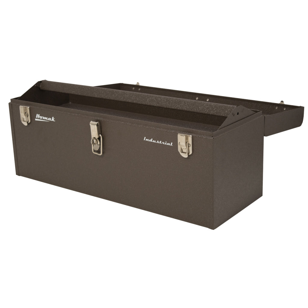 Homak 24 Inch Industrial Steel Toolbox with Powder Coat Finish, Brown (Open Box)