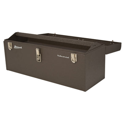 Homak 24 Inch Industrial Steel Toolbox with Powder Coat Finish, Brown (Open Box)