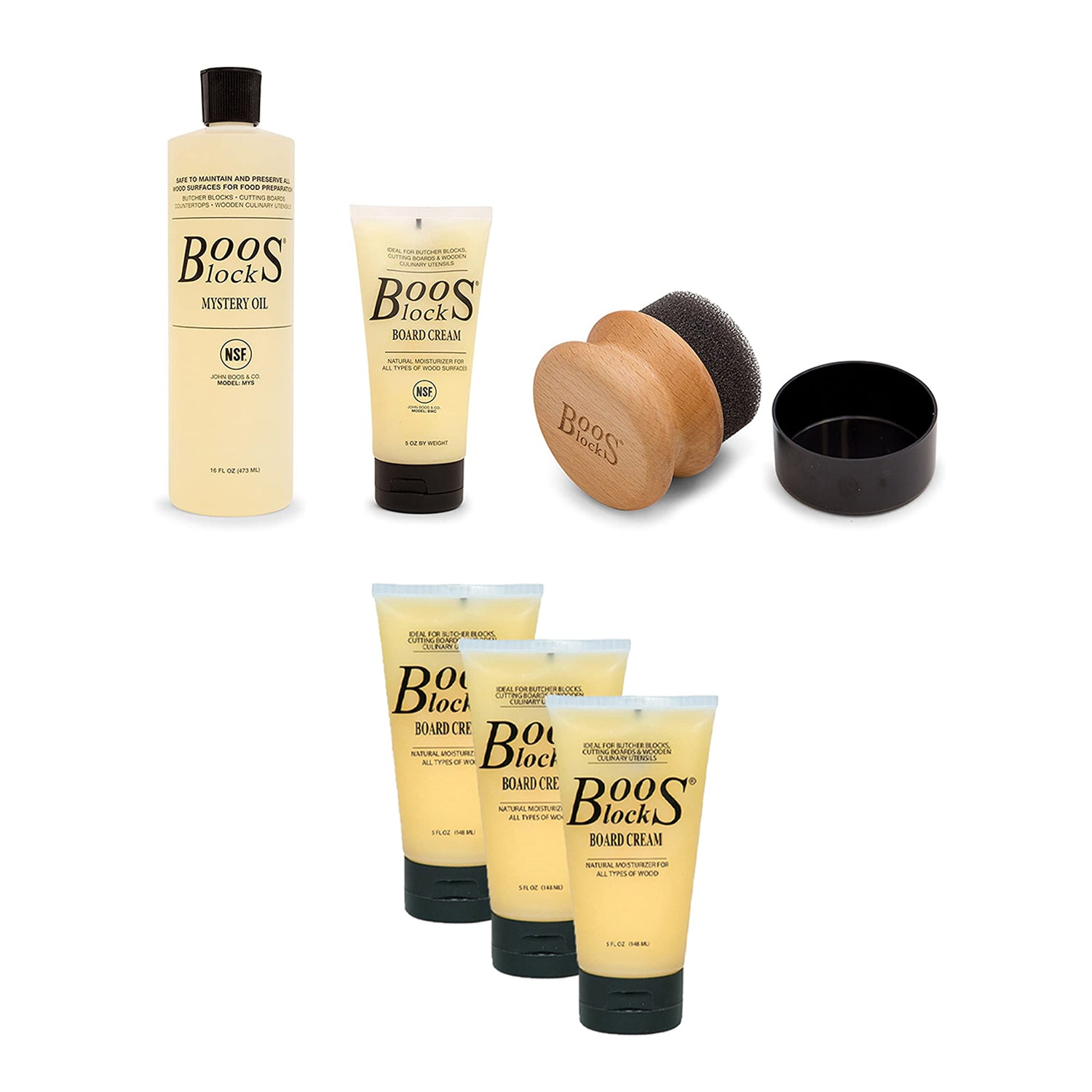 John Boos Block Wood Cutting Board Care and Maintenance Set with Moisture Cream - VMInnovations