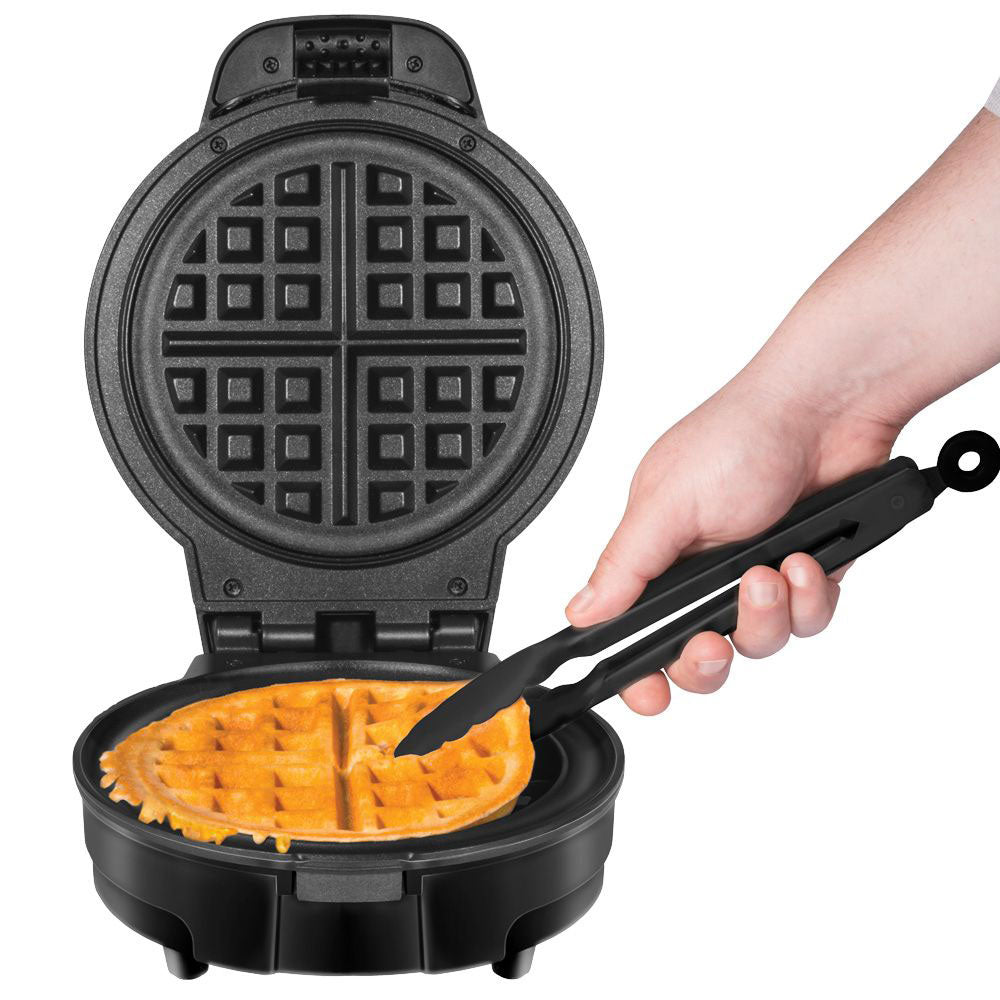 Chefman Anti Overflow Nonstick 4 Slice Electric Belgian Waffle Iron Black (Used)