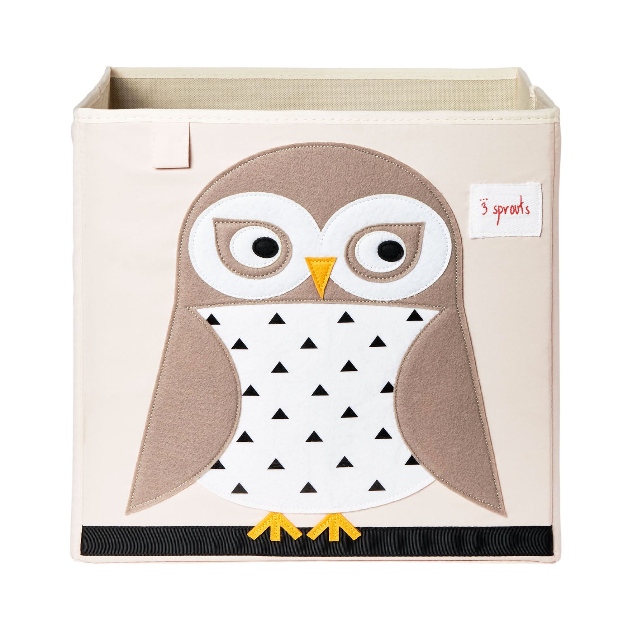 3 Sprouts Kids Felt Mouse Storage Cube Box Toy Bin with Owl Storage Cube Toy Bin