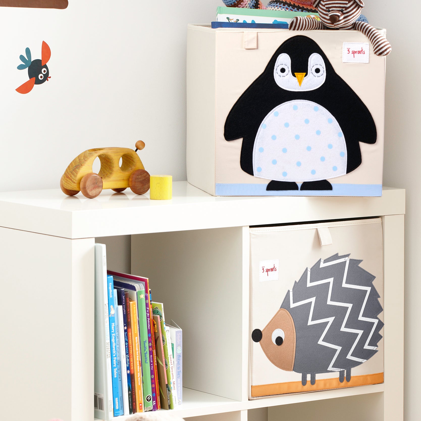 3 Sprouts Penguin Cube Bin, Polar Bear Laundry Basket, & Walrus Rectangle Bin