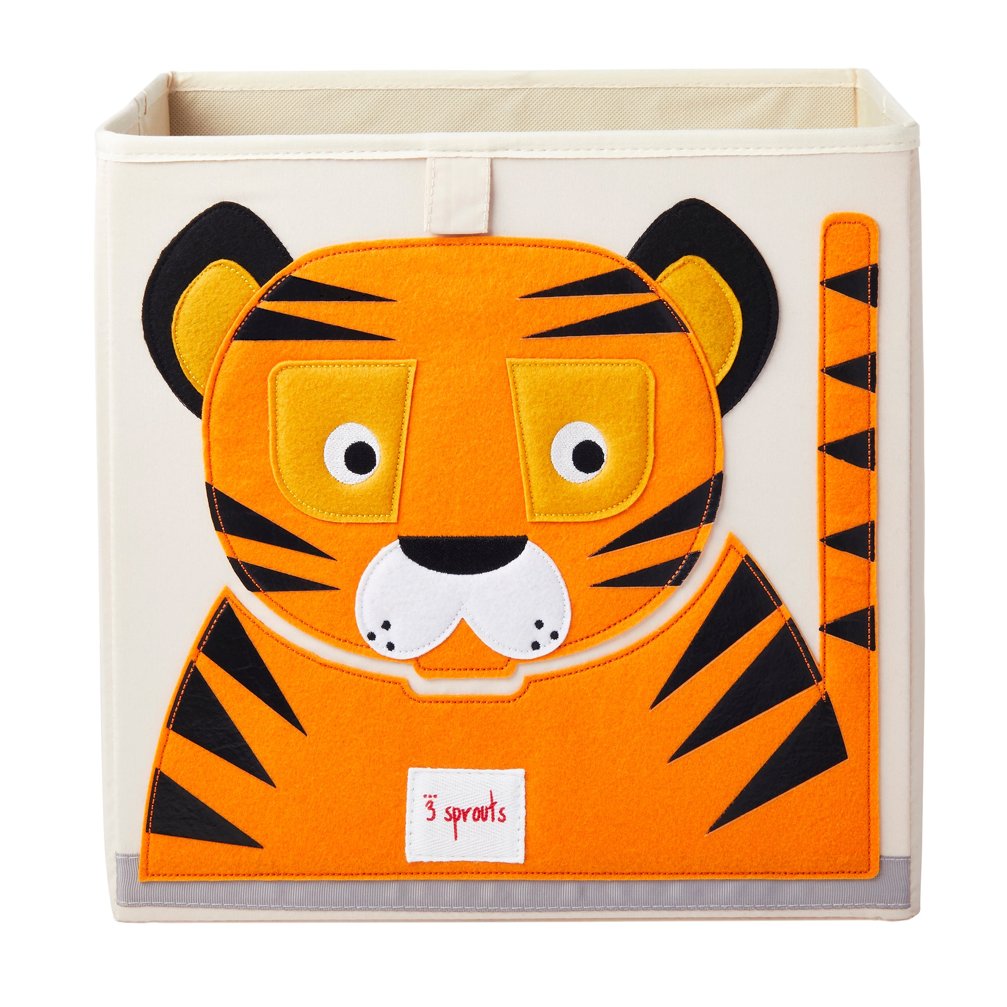 3 Sprouts Foldable Storage Box, Tiger and Collapsible Toy Chest Bin, Leopard