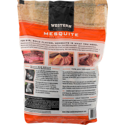Western BBQ Products Mesquite Barbecue Cooking Chips, 180 Cubic Inches (4 Pack)