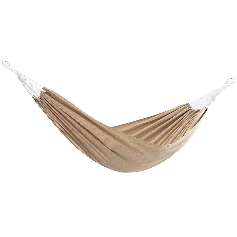 Vivere Brazilian Style Sunbrella Fabric All Weather Outdoor Double Hammock, Sand