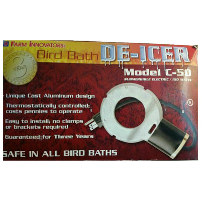 Farm Innovators 150 Watt Electric Heated Bird Bath DeIcer, Aluminum (For Parts)