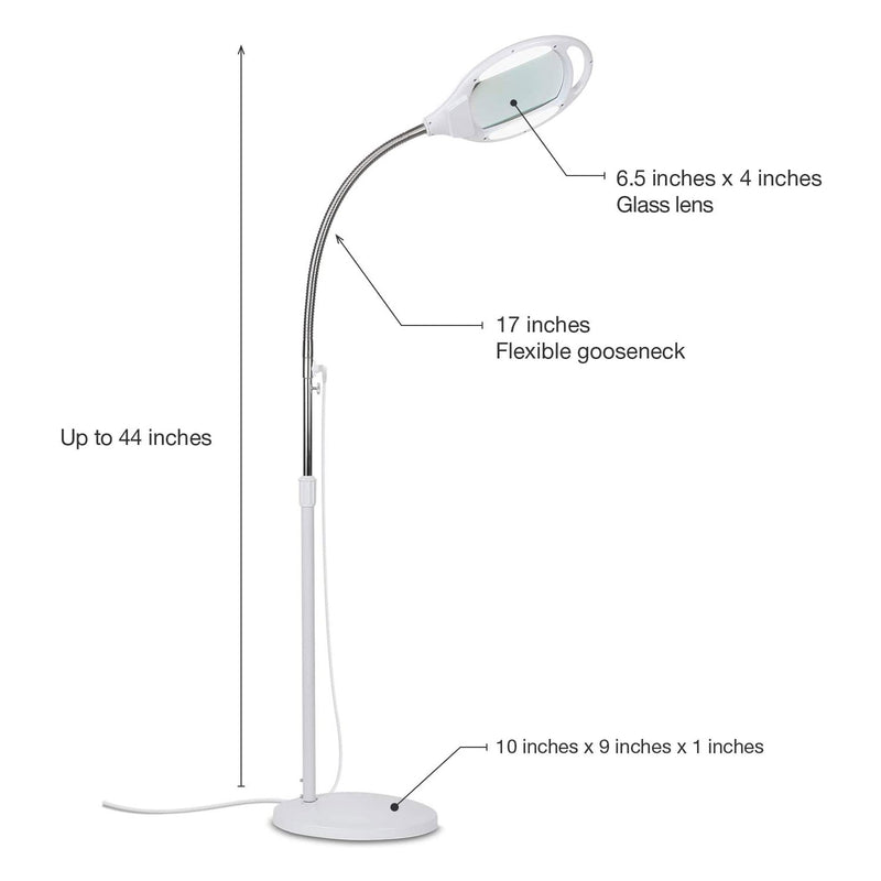 Brightech Lightview Pro LED 3 Diopter Magnifying Adjustable Floor Lamp (Used)