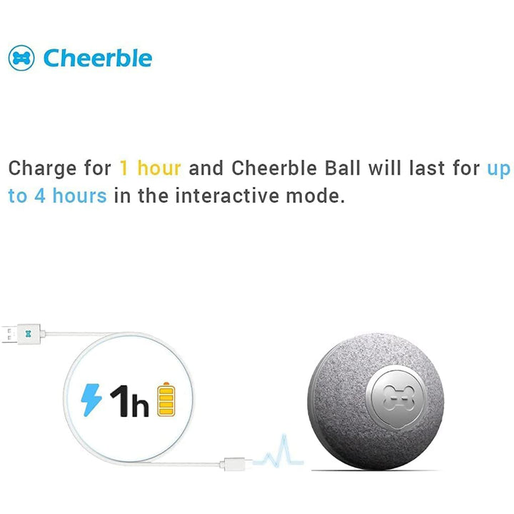 Cheerble Automatic Self Propelling 3 Speed Interactive Pet Cat Toy Ball, Green