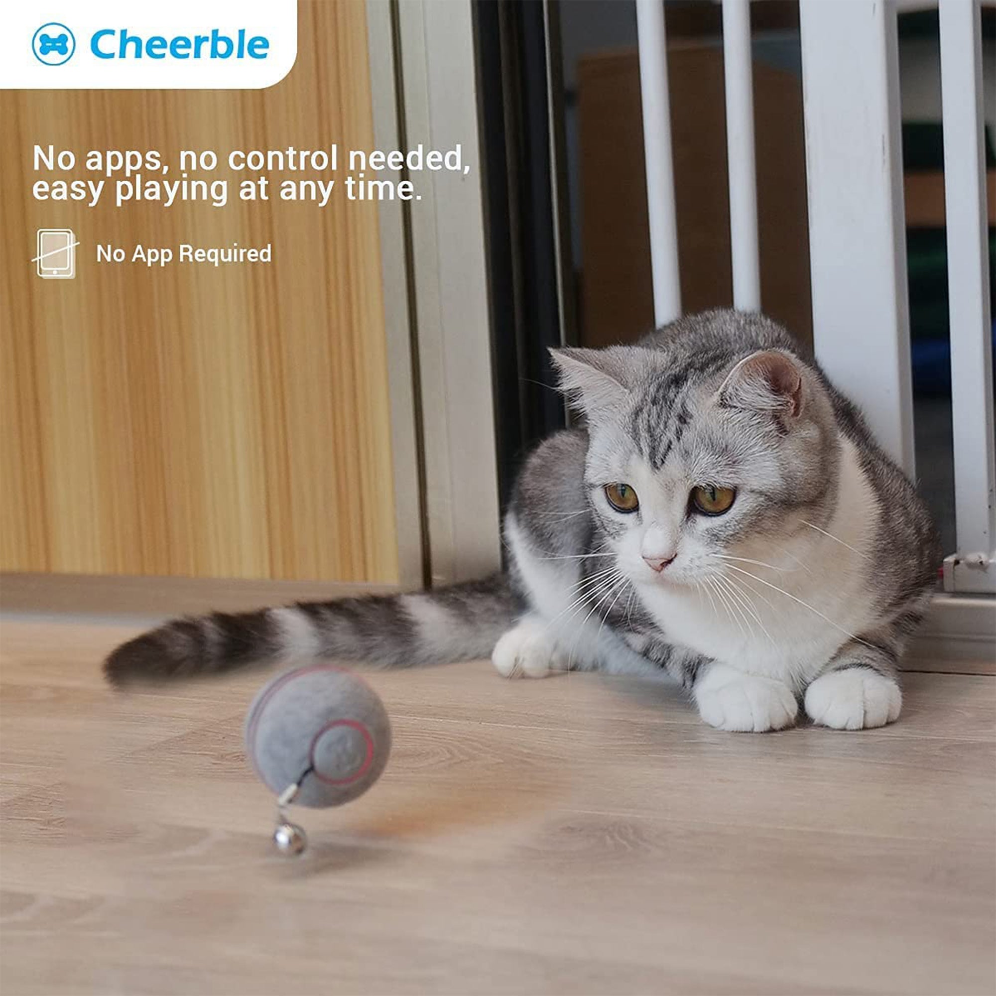 Cheerble Automatic Propelling 3 Speed Interactive Pet Cat Ball (Open Box) - VMInnovations