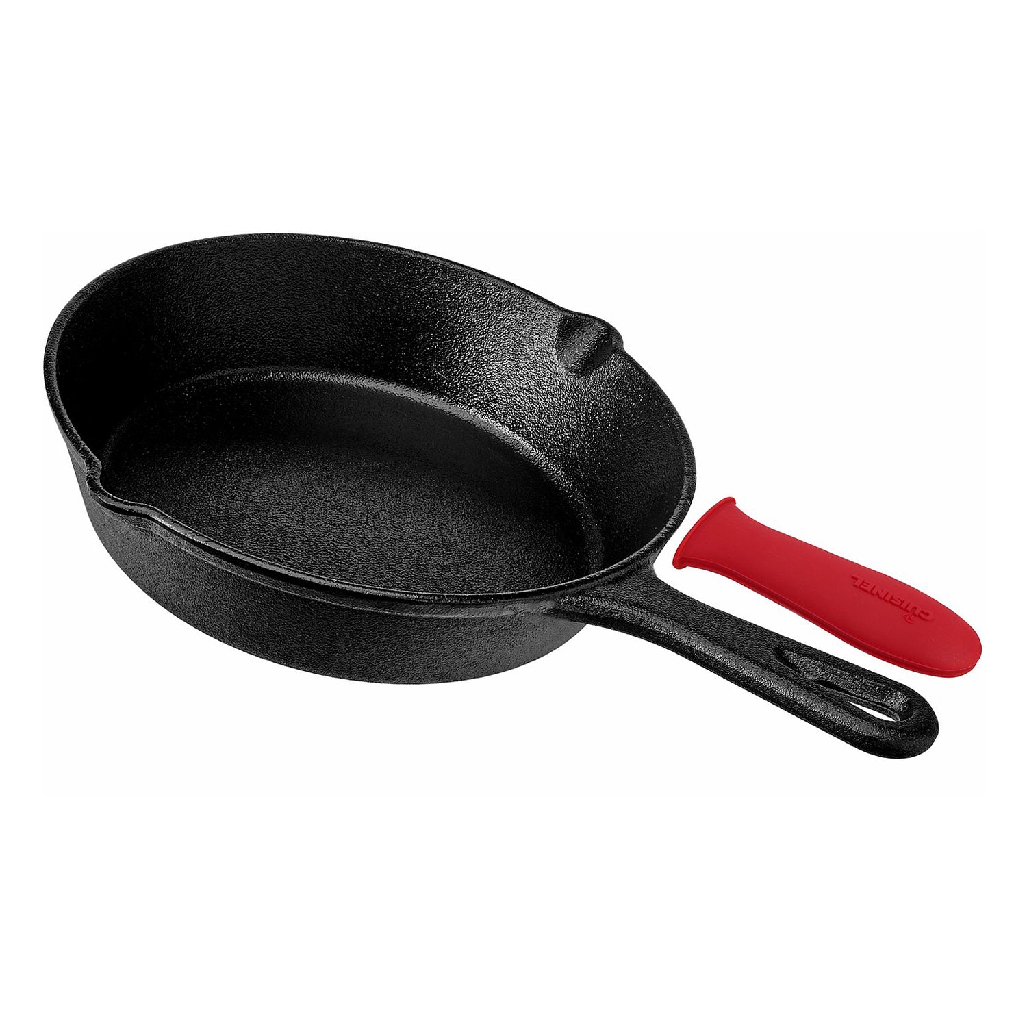 Cuisinel 8" Pre Seasoned Round Cast Iron Skillet Pan w/ Silicon Grip (Open Box)