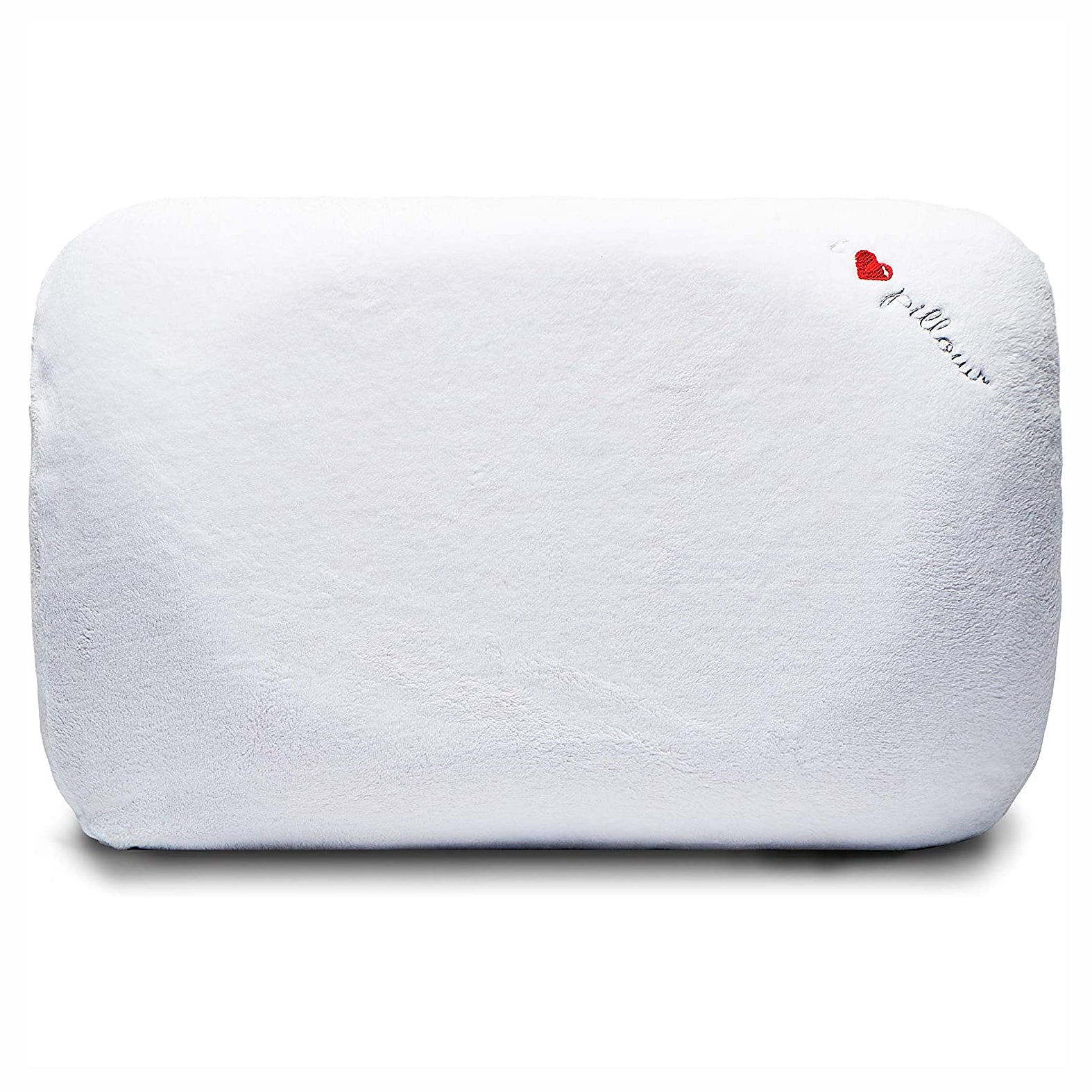 I Love Pillow Ergonomic Contour Pillow with Cover, Queen Sized, White (Open Box) - VMInnovations