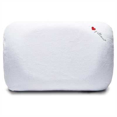 I Love Pillow Ergonomic Contour Pillow with Cover, Queen Sized, White (Open Box)