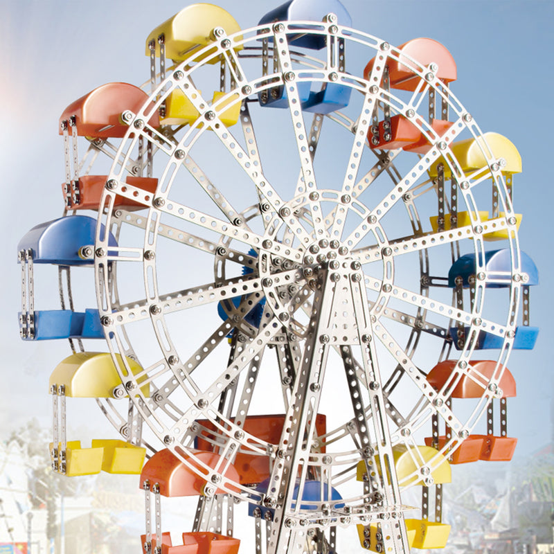 Eitech Ferris Wheel, Steel Crane, Windmill, and Lift Construction Set STEM Toys