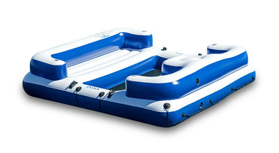 Bestway CoolerZ 6 Person Floating Island Lake/Pool Lounge & 5 Person Raft