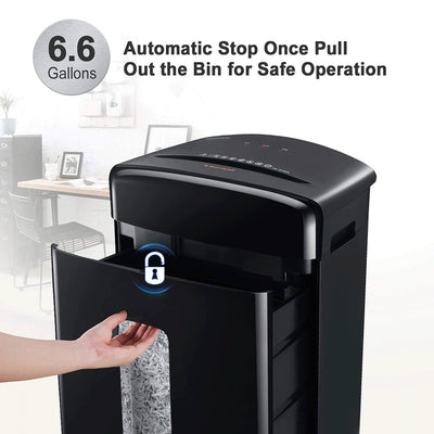 Bonsaii Portable 20 Sheet Cross Cut Paper P-4 High Security Shredder (For Parts)