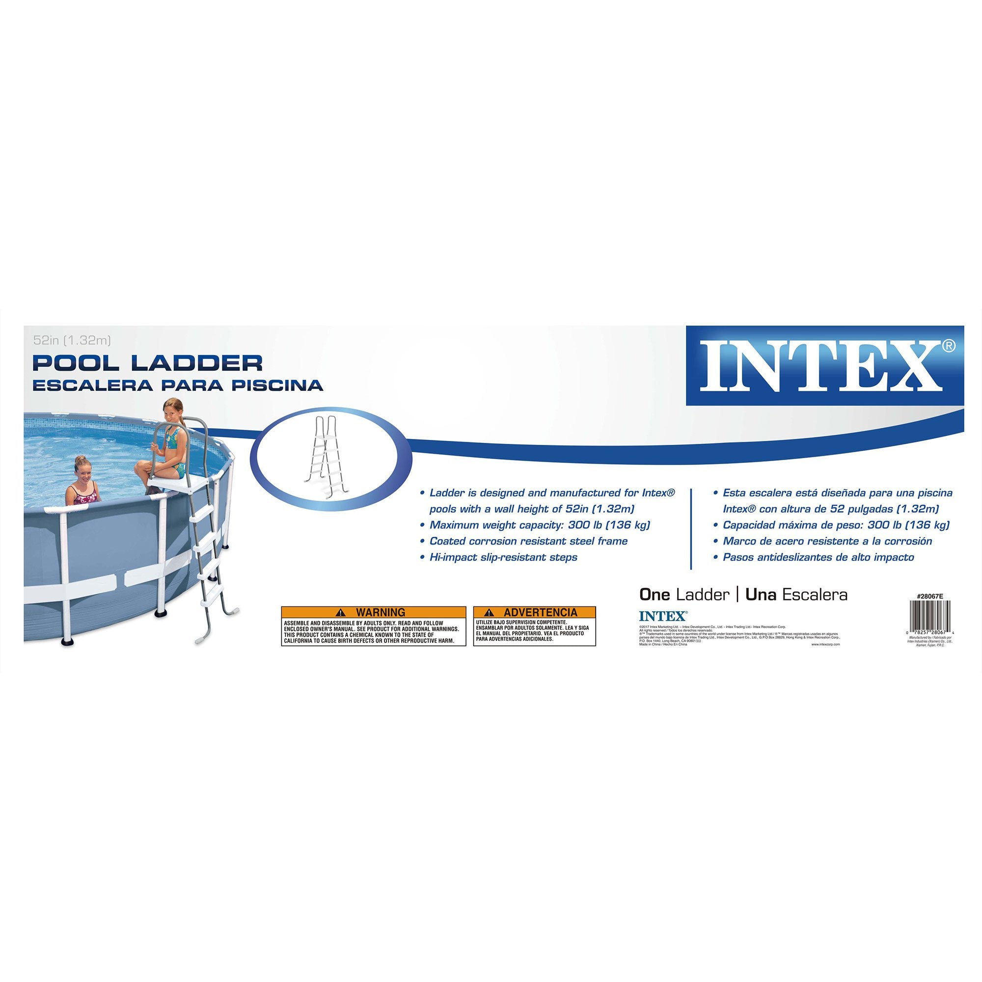 Pool Ladder for 52" Wall Height Bundled w/ Frame Round Above Ground Swimming Pool