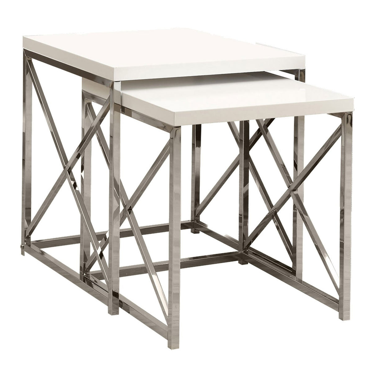 Monarch Entertainment Center TV Stand w/ Monarch Specialties End Tables