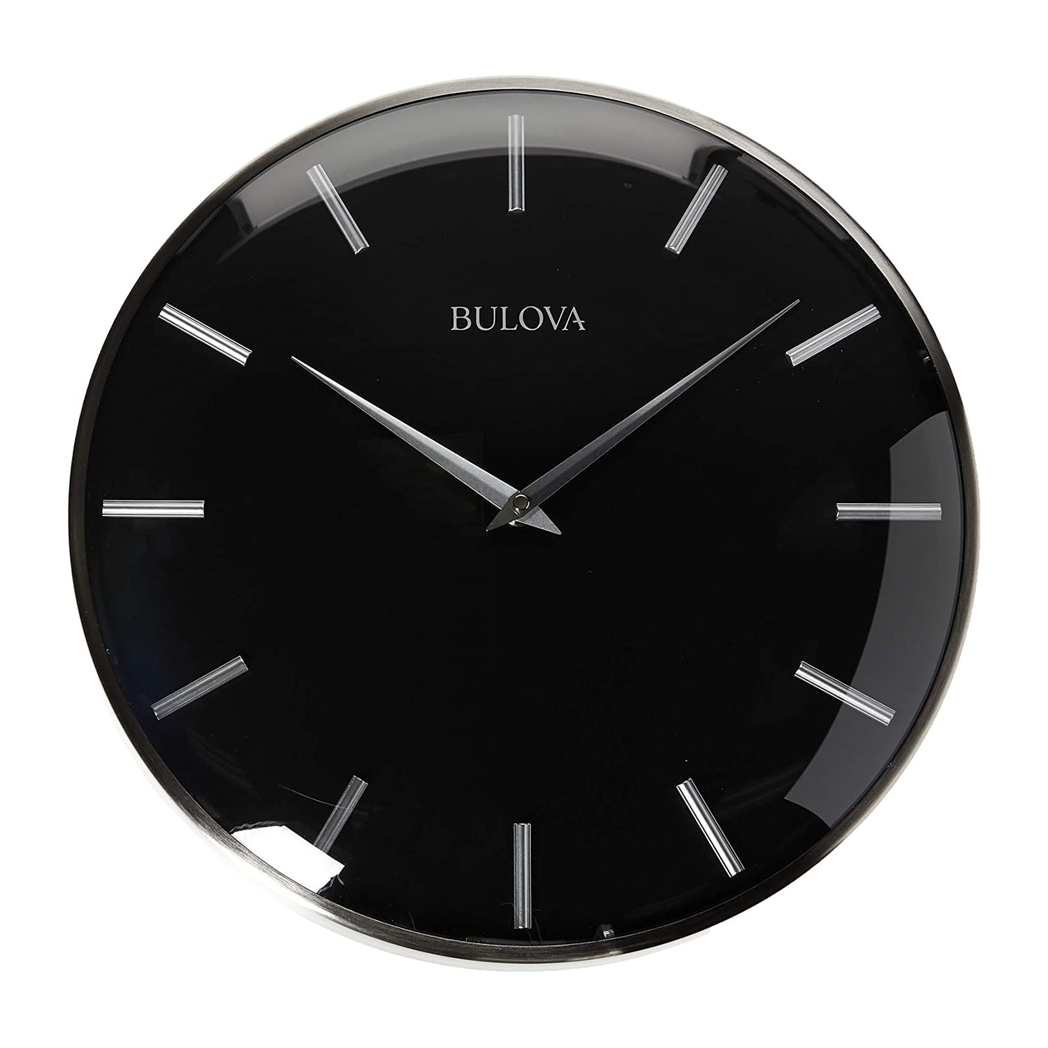 Bulova C4849 Metro 16" Contemporary Metal Wall Clock, Satin Pewter (Open Box) - VMInnovations
