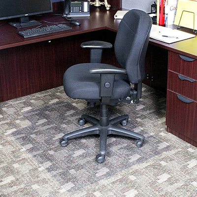 Dimex 36 by 48" Plastic Office Chair Mat for Low Pile Carpet w/ Lip Clear (Used)