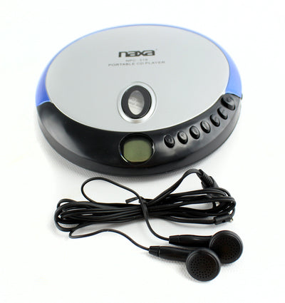 Naxa NX-319 Portable CD Player w/ Earbuds Blue NPC-319