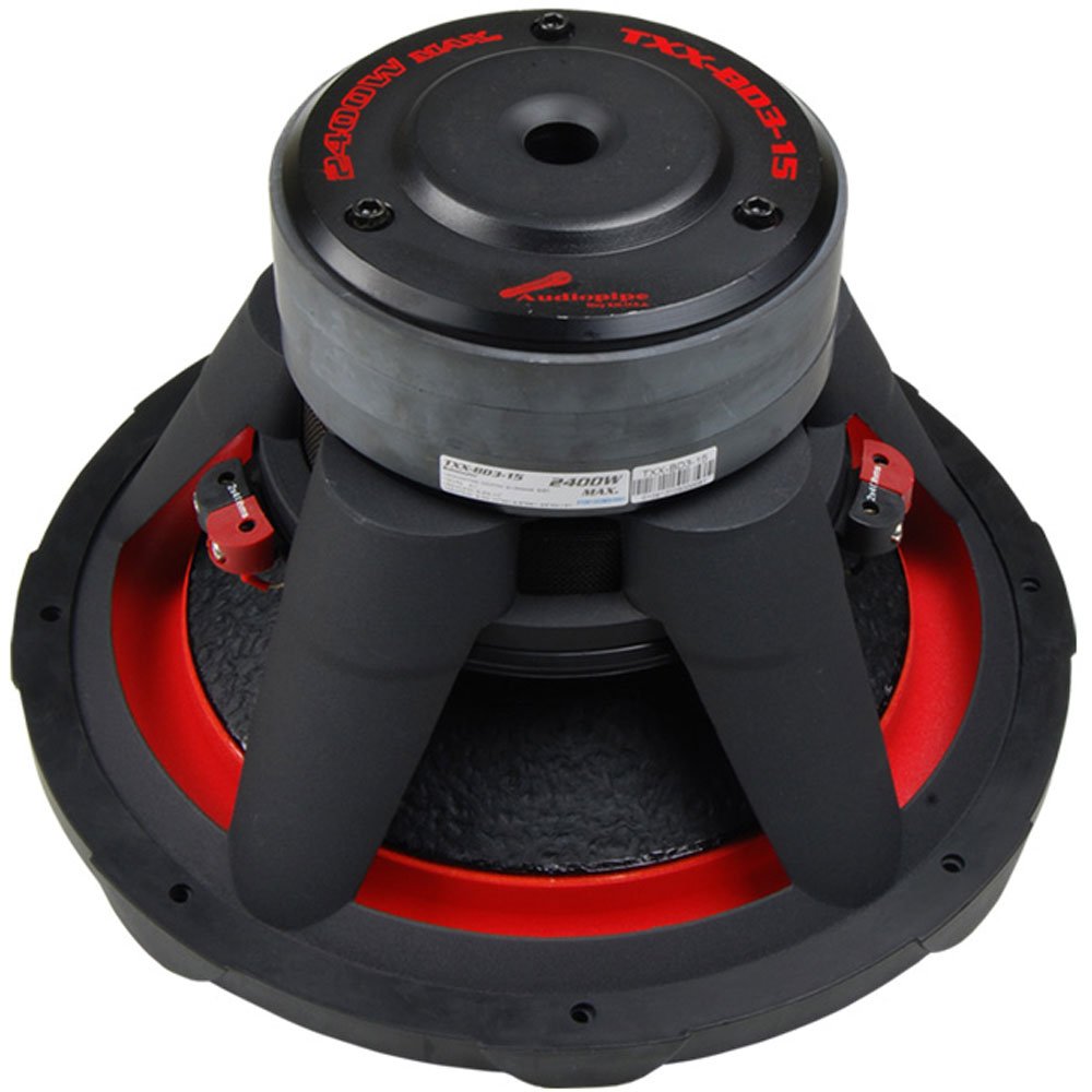 Audiopipe TXX-BD3-15 15 Inch 2400W DVC Dual 4 Ohm High Power Subwoofer (4 Pack)