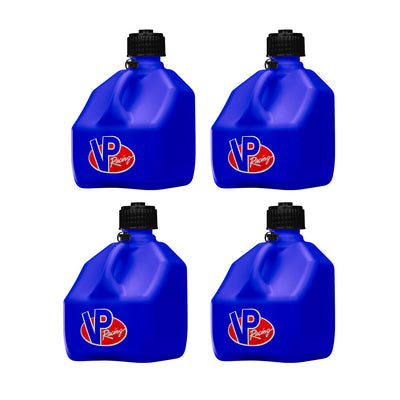 VP Racing 3 Gallon Square Heavy Duty Racing Utility Jug, Blue (4 Pack) - VMInnovations