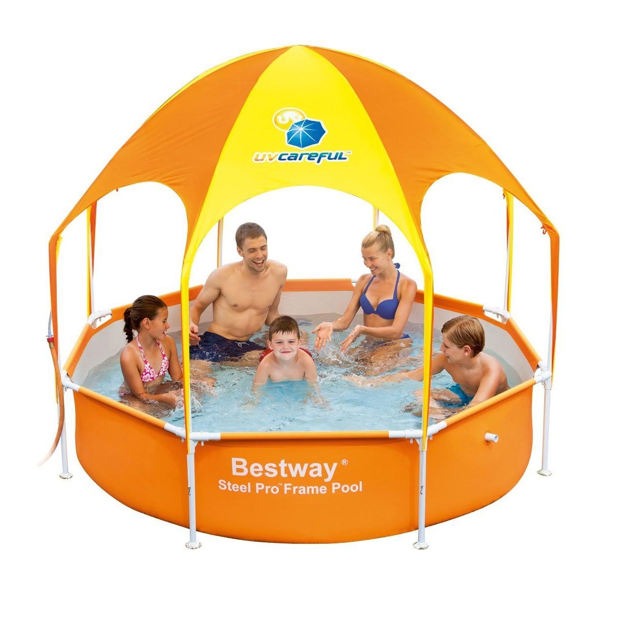 Bestway 8' x 20" Splash in Shade Kids Play Swimming Pool w/ UV Canopy (3 Pack)