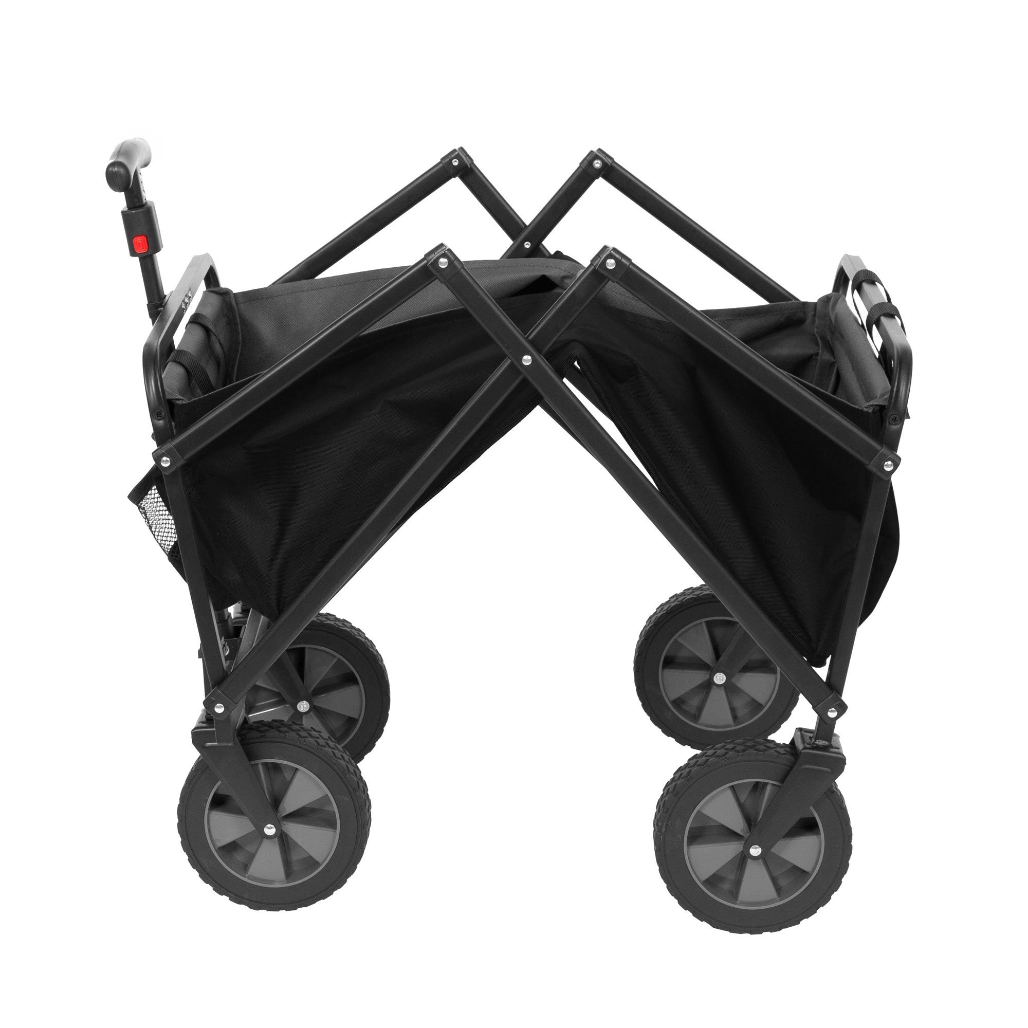Seina Manual 150 Pound Capacity Heavy Duty Folding Utility Cart, Black & Blue