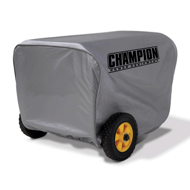 Champion 3400 Watt Portable Generator w/ Vinyl Portable Generator Cover, Gray