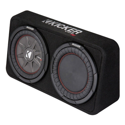 Kicker 800W Dual 10" 4-Ohm Shallow Sealed Loaded Subwoofer Enclosure (4 Pack)
