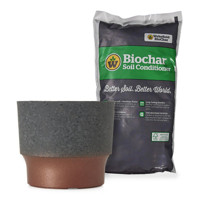 The HC Companies Flower Pot Planter w/ Wakefield 1 Gal Garden Soil Conditioner - VMInnovations
