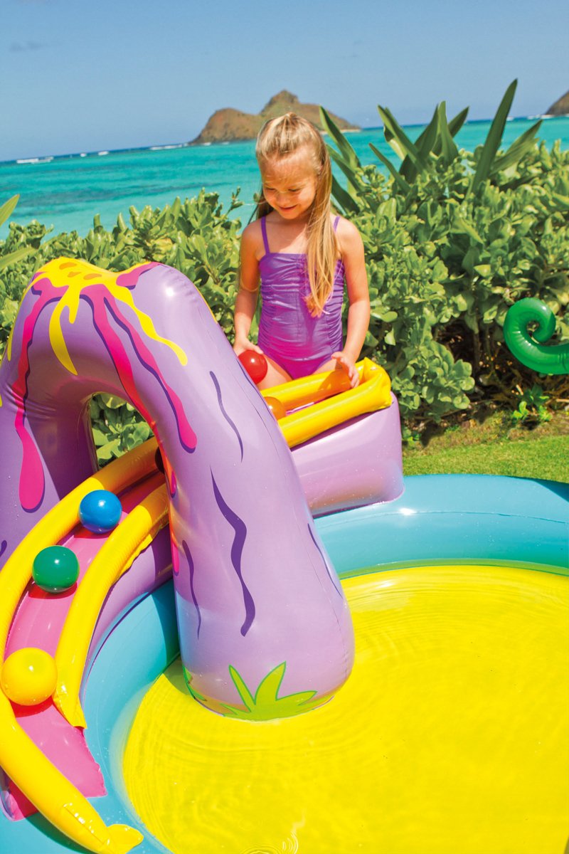 Intex Corded Electric Air Pump w/ Intex Kids Inflatable Play Center Slide