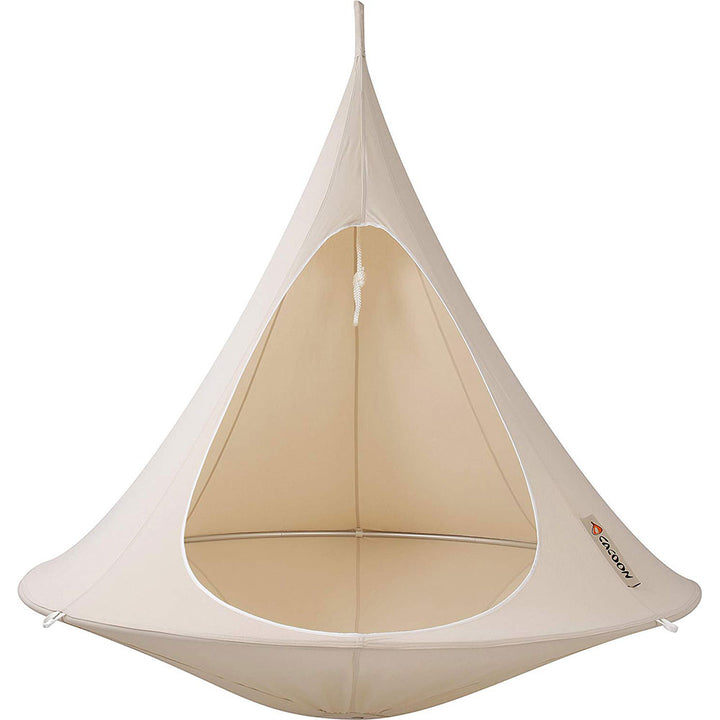 Vivere Polyester and Cotton Double Hammock Cacoon, Natural White (Used)