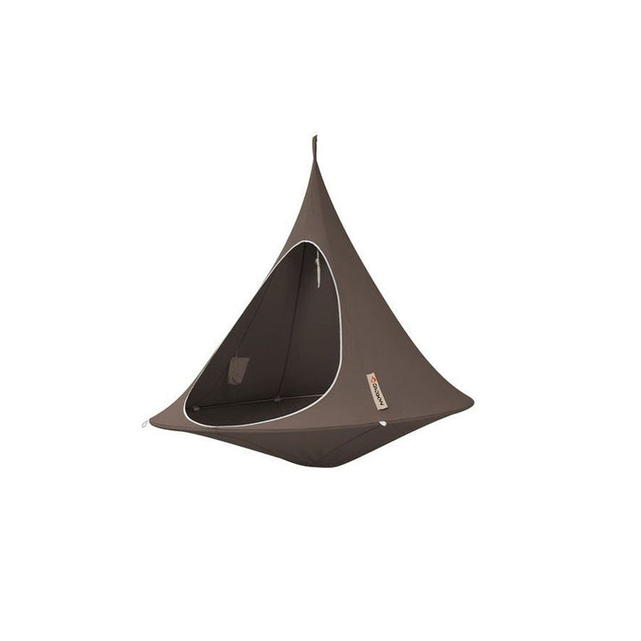 Vivere Sheltered Hanging Chair Polyester Cotton Blend Double, Taupe (Open Box)