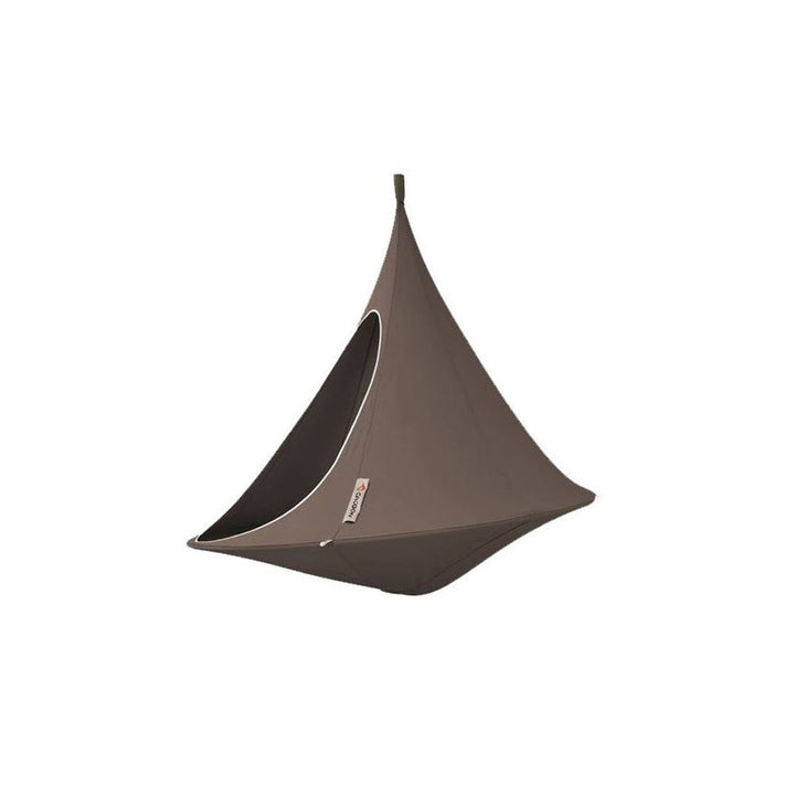 Vivere Sheltered Hanging Chair Polyester Cotton Blend Double, Taupe (Open Box)