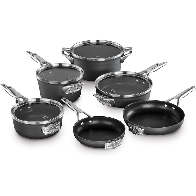 Calphalon Premier Hard Anodized 8 Piece Pot and Pan Cookware Set (Used)