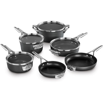 Calphalon Premier Hard Anodized 10 Piece Pot and Pan Cookware Set (For Parts)