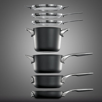 Calphalon Premier Hard Anodized 10 Piece Pot and Pan Cookware Set (For Parts)