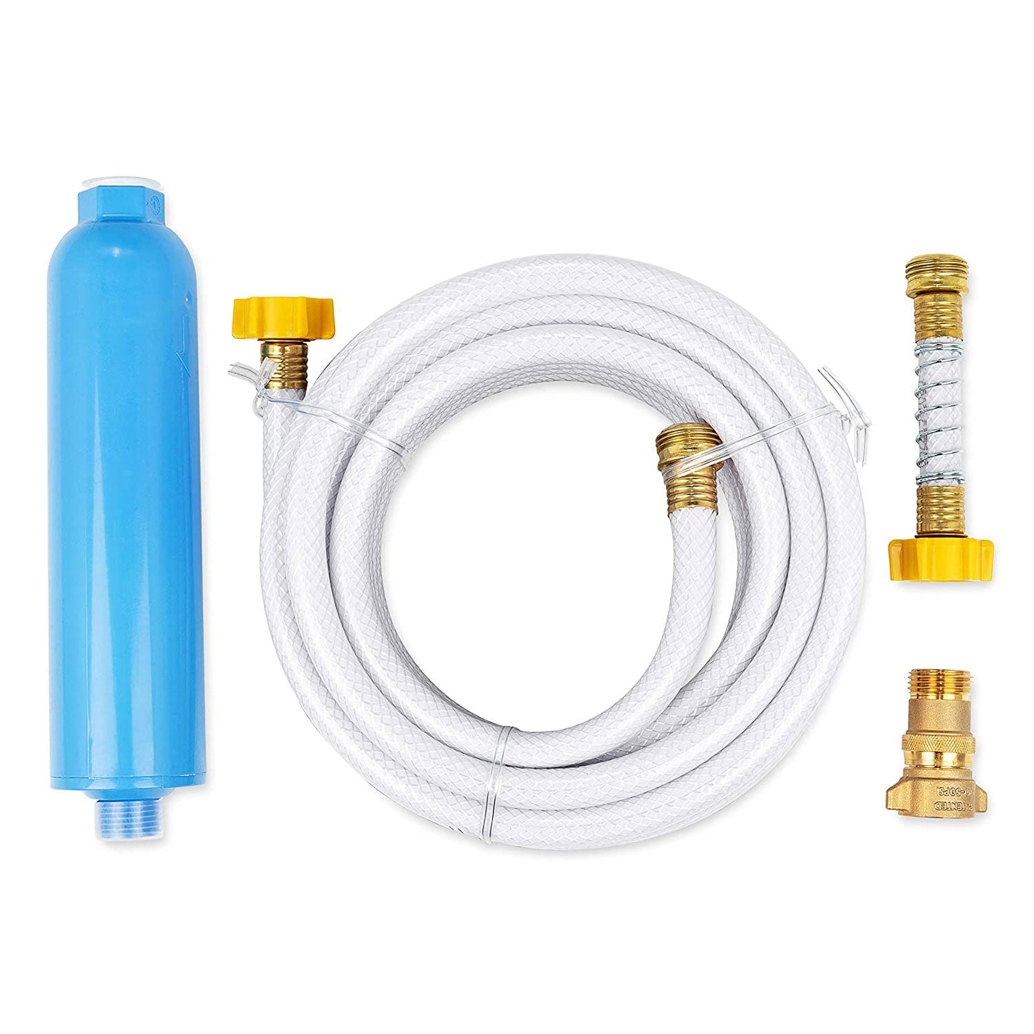 Camco 40010 Marine RV Camper Trailer Fresh Water Hose and Filter Filtration Kit - VMInnovations