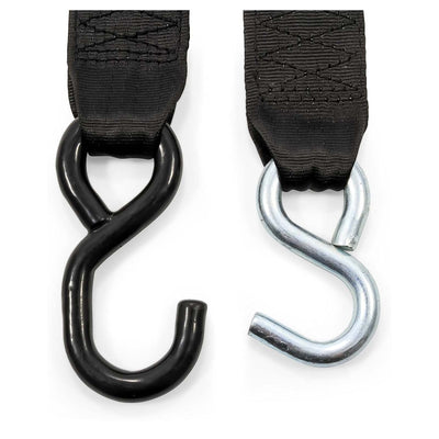 Camco Retractable Hauling & Transporting Ratchet Tie Down Straps, 2-Inch (Used)
