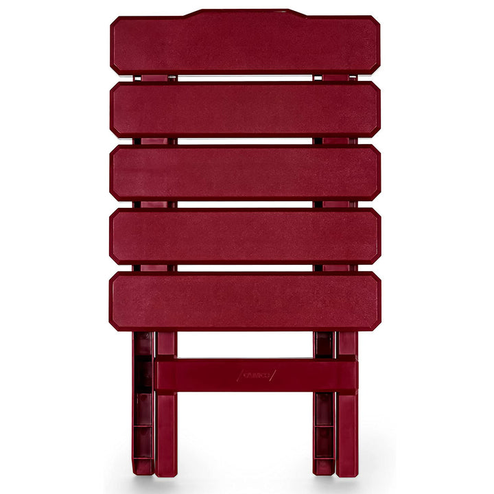 Camco 51684 Outdoor Camping Regular Adirondack Plastic Folding Side Table, Red