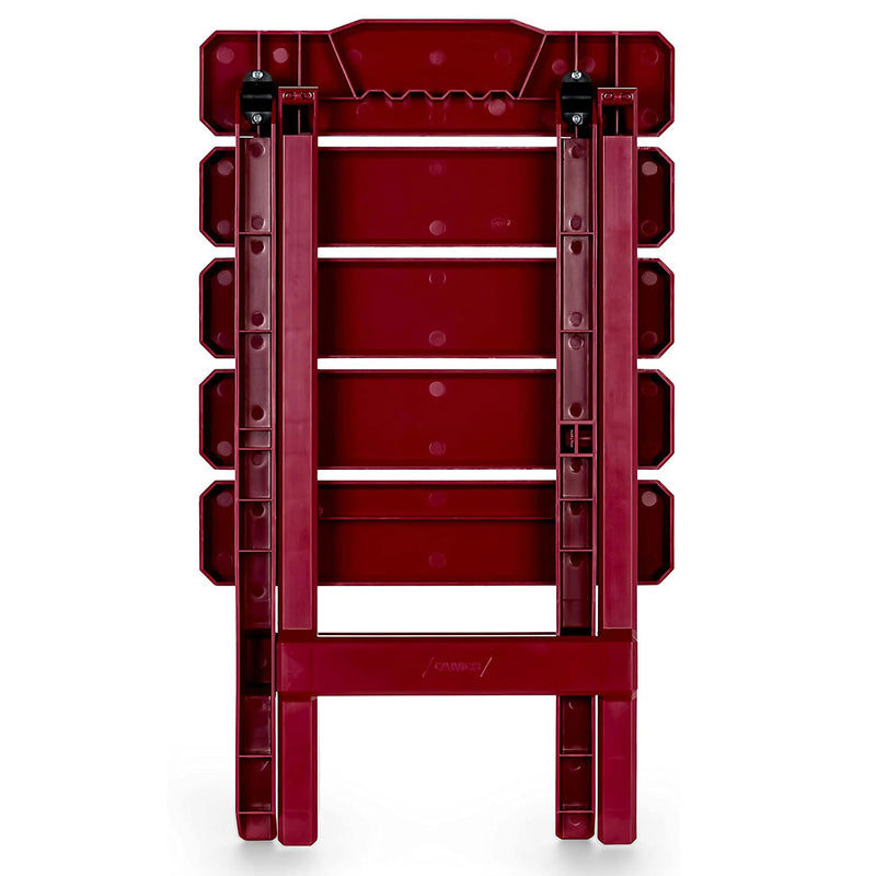 Camco Outdoor Camping Regular Adirondack Plastic Folding Side Table, Red (Used)