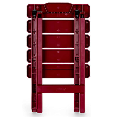 Camco Outdoor Camping Regular Adirondack Plastic Folding Side Table, Red (Used)