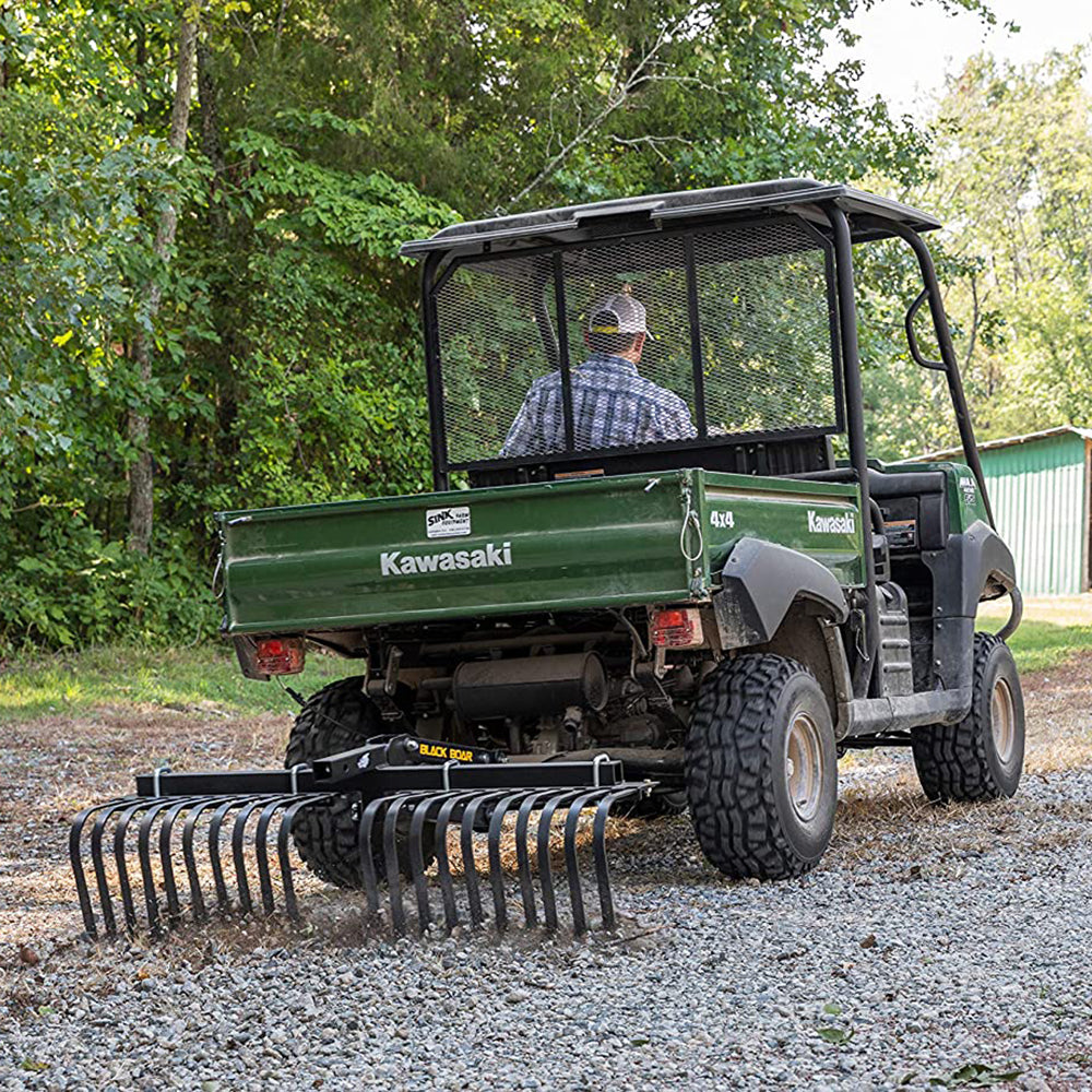 Camco Black Boar ATV/UTV Implement Custom Outside Vehicle Landscape Rake Tool