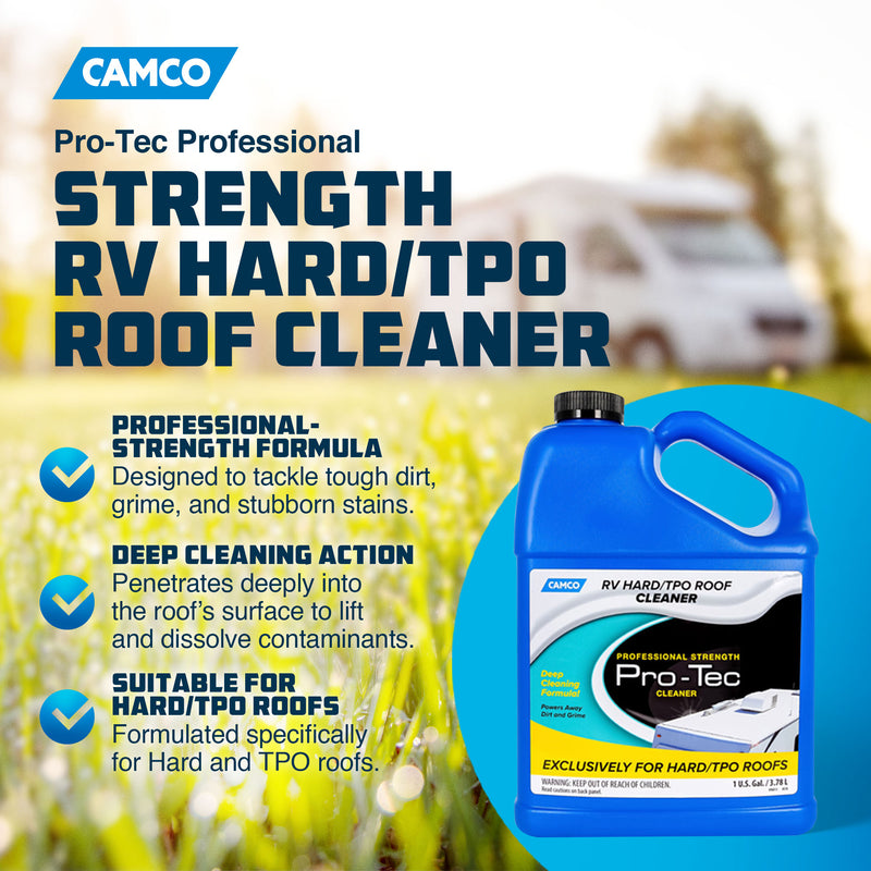 Camco Pro-Tec Professional Strength RV Hard/TPO Roof Cleaner Formula, 32 oz. Jug