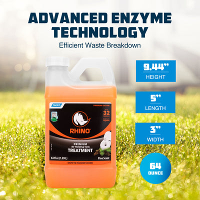 Camco RhinoFLEX 64 Ounce Enzyme RV Holding Tank Treatment for RVing and Boating - VMInnovations