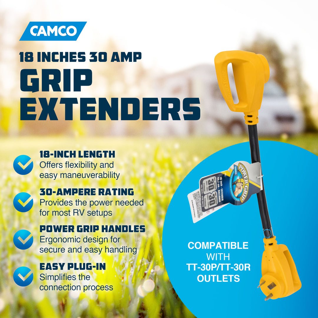 Camco 18 In 30 Ampere Power Grip Extenders Dogbone for Tools & Home Improvement