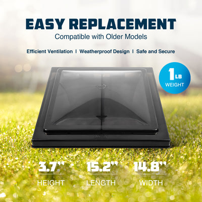 Camco Vent Lid for 14 x 14 Inch Vents Fits with Jensen Pre 1994 Models, Smoke - VMInnovations